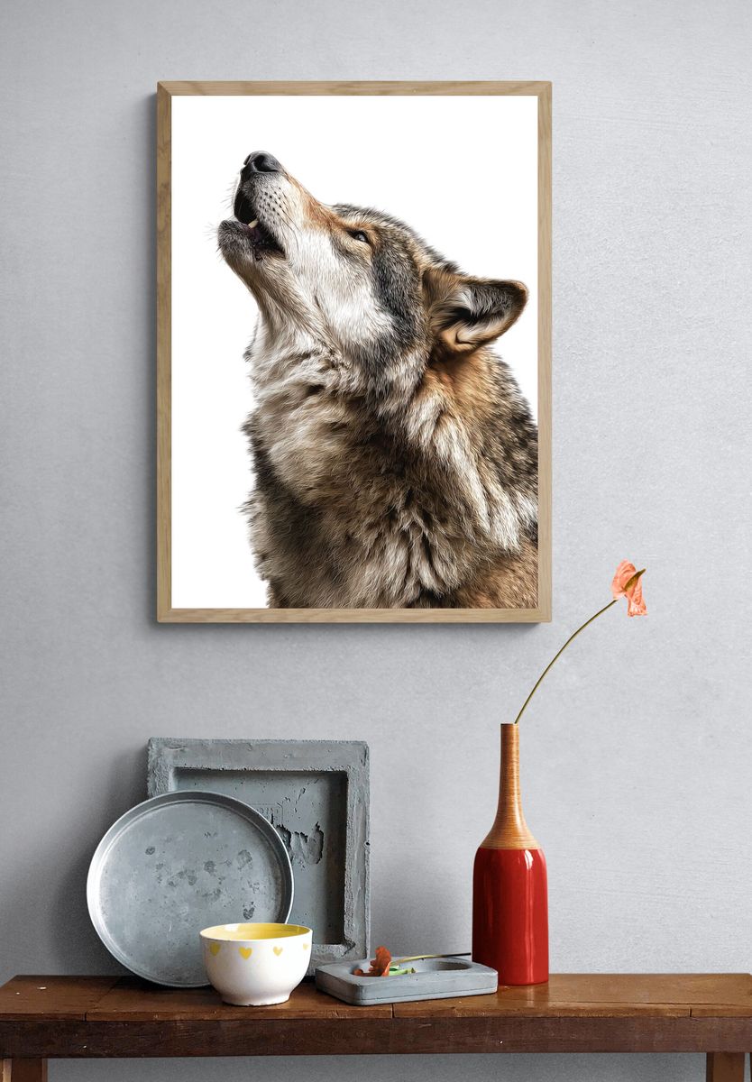 Howling Wolf — Animal Print. — room view 3