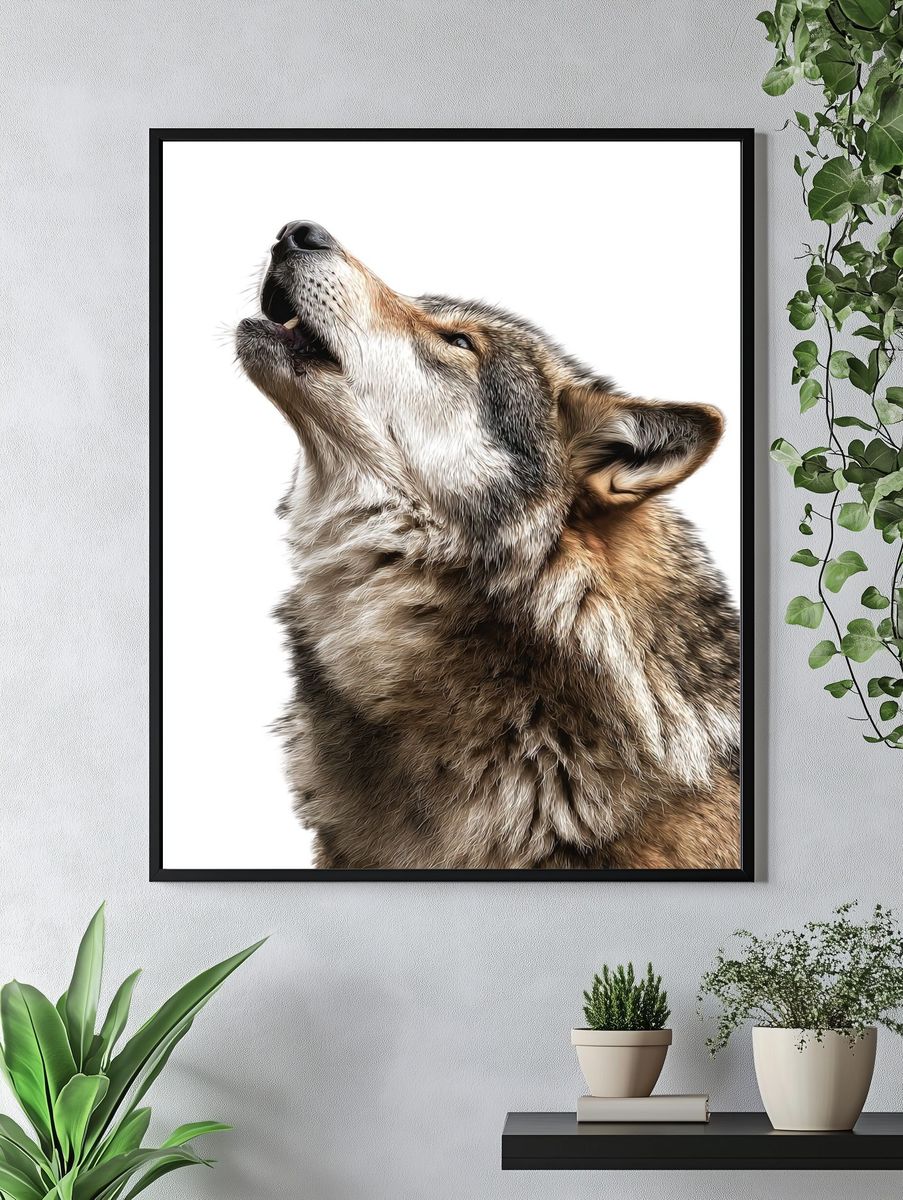 Howling Wolf — Animal Print. — room view 4
