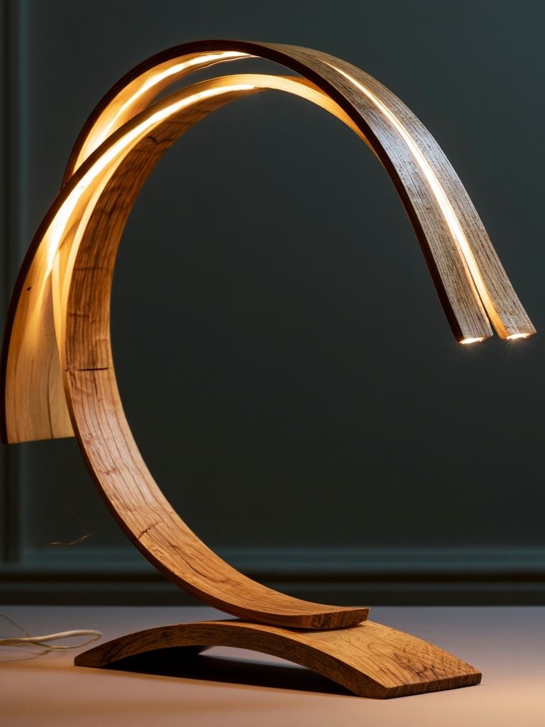 Sculptural Wooden Lamp Photography Poster. poster — photography art