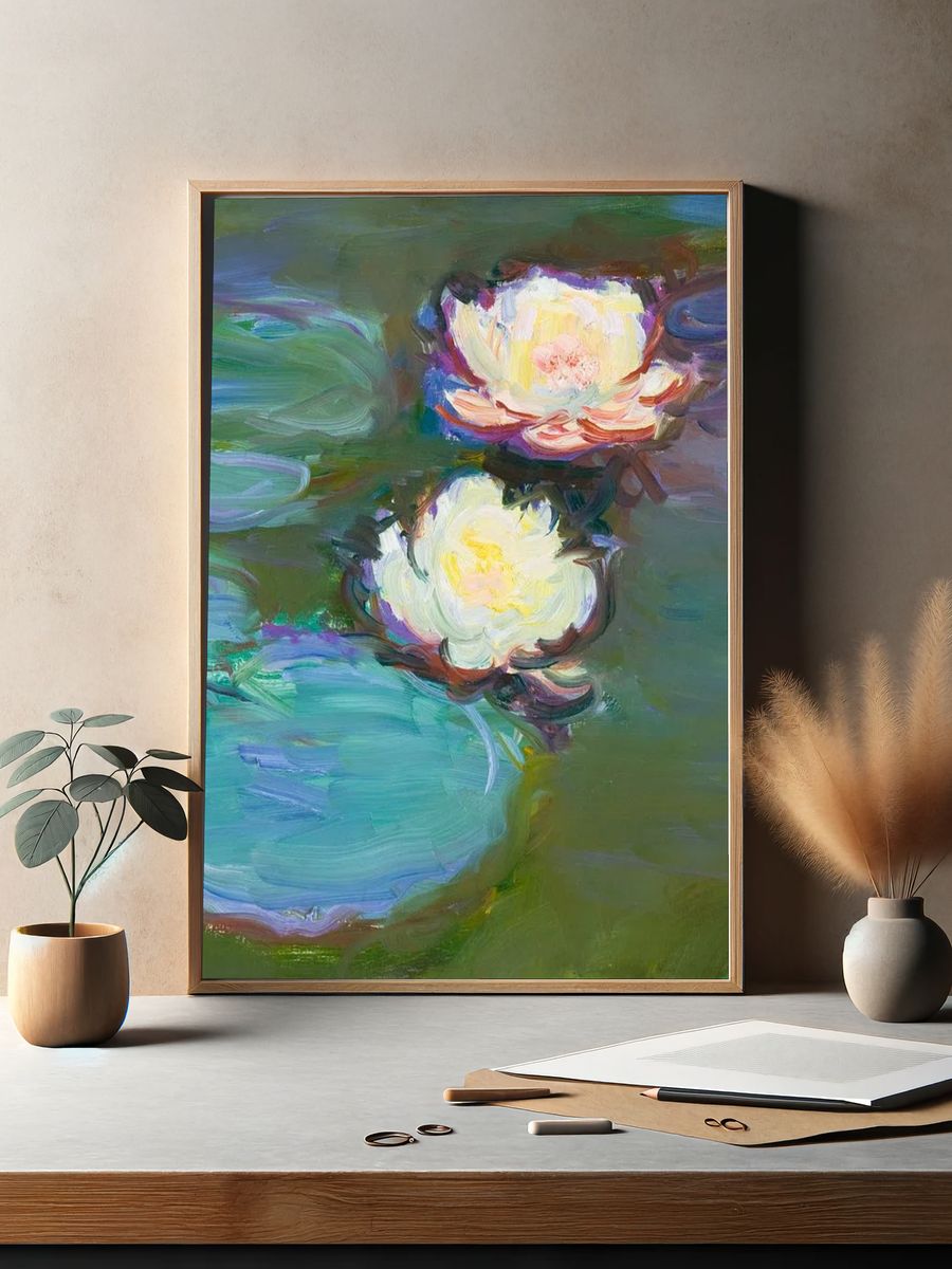 Water Lilies — Fine Art Print. — room view 2
