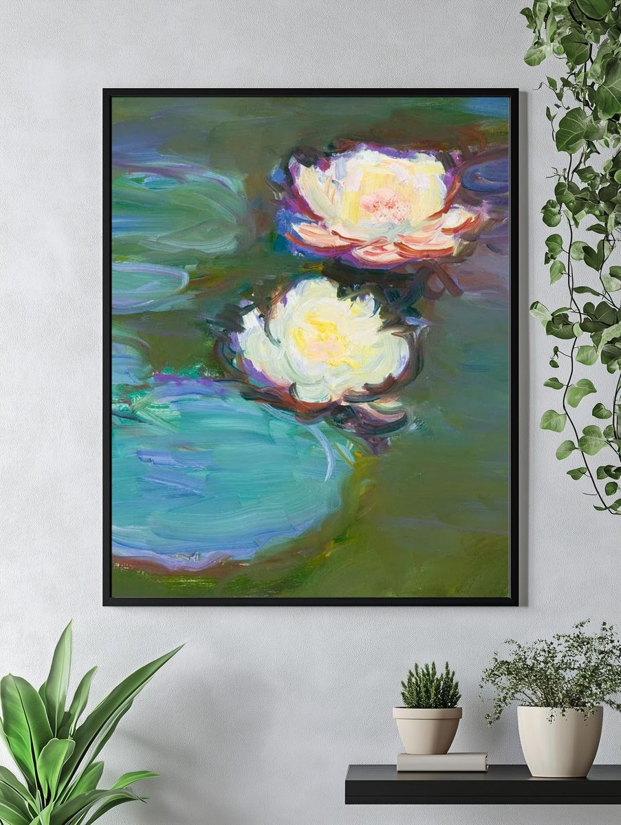 Water Lilies — Fine Art Print. — room view 4