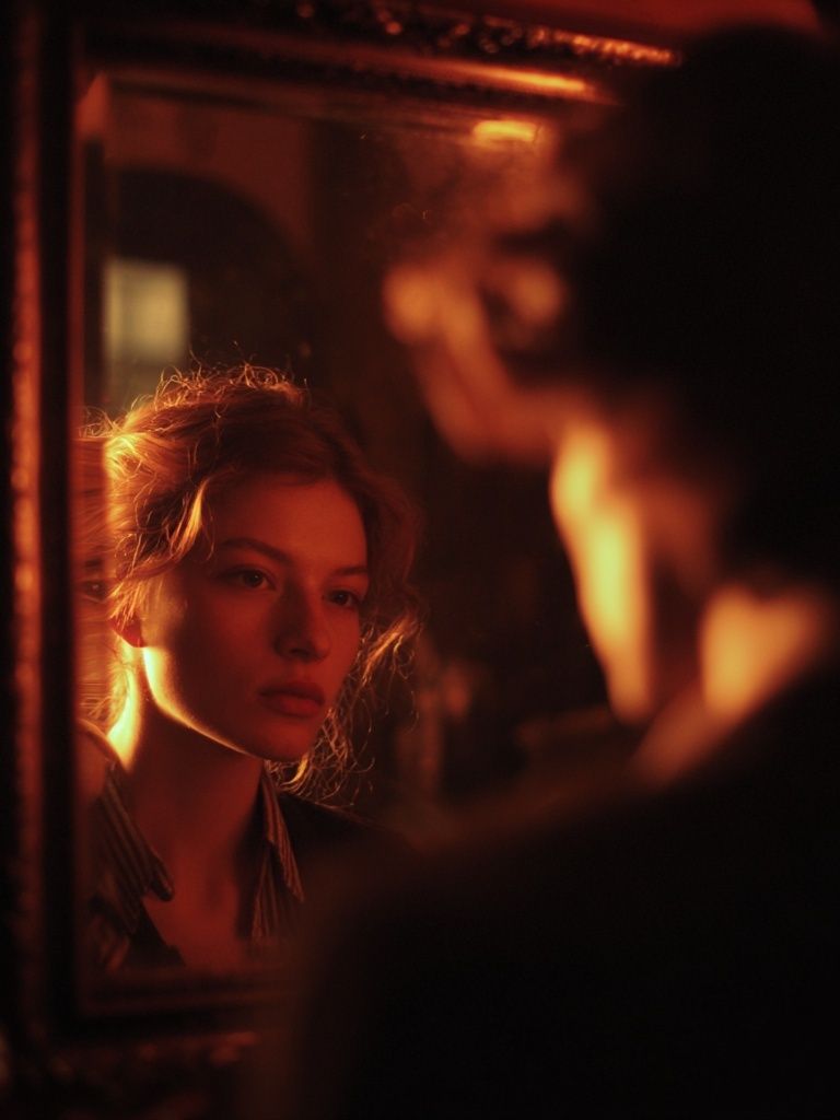 Warm Mirror Portrait Poster. poster — photography art