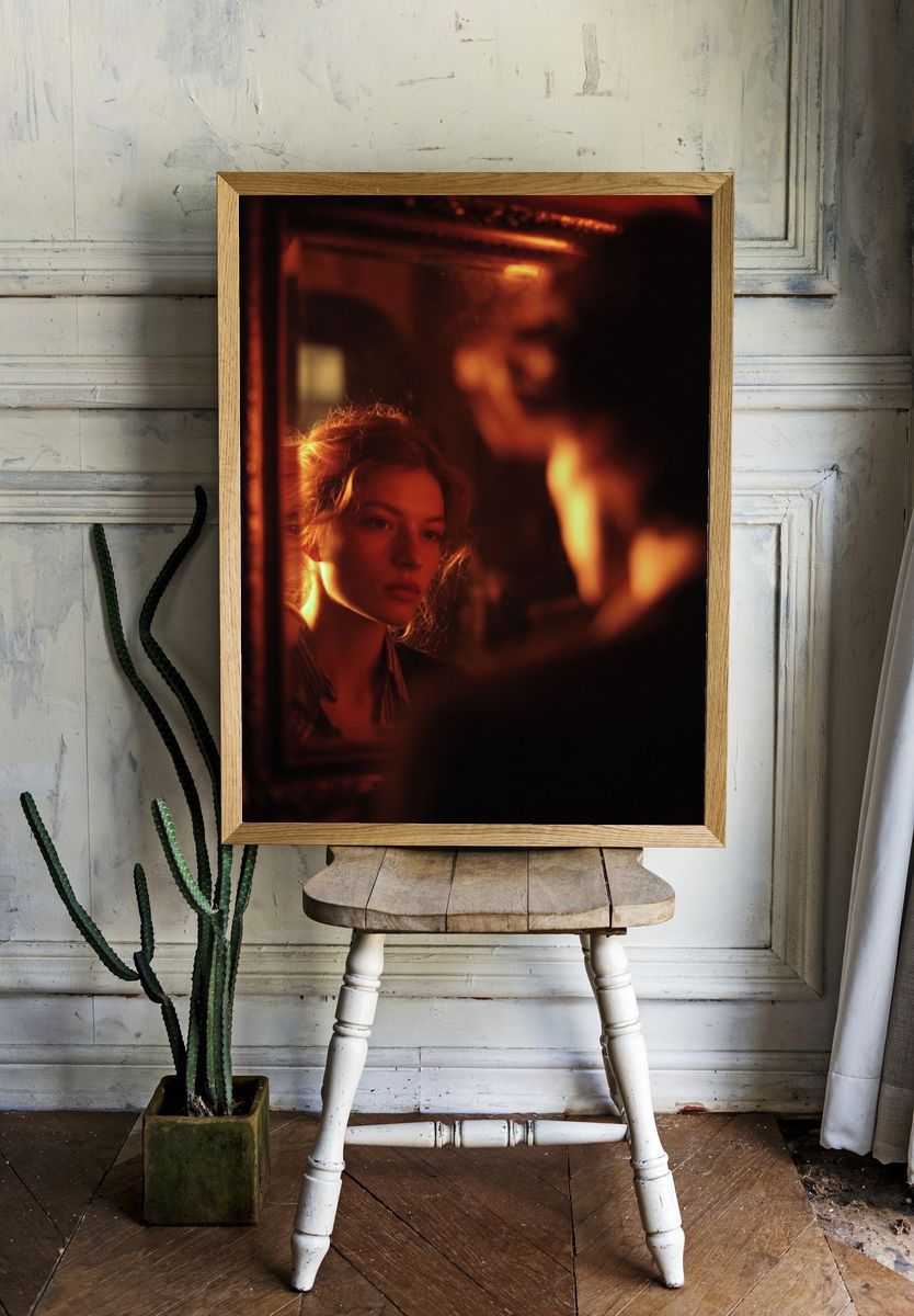 Warm Mirror Portrait Poster. — room view 1