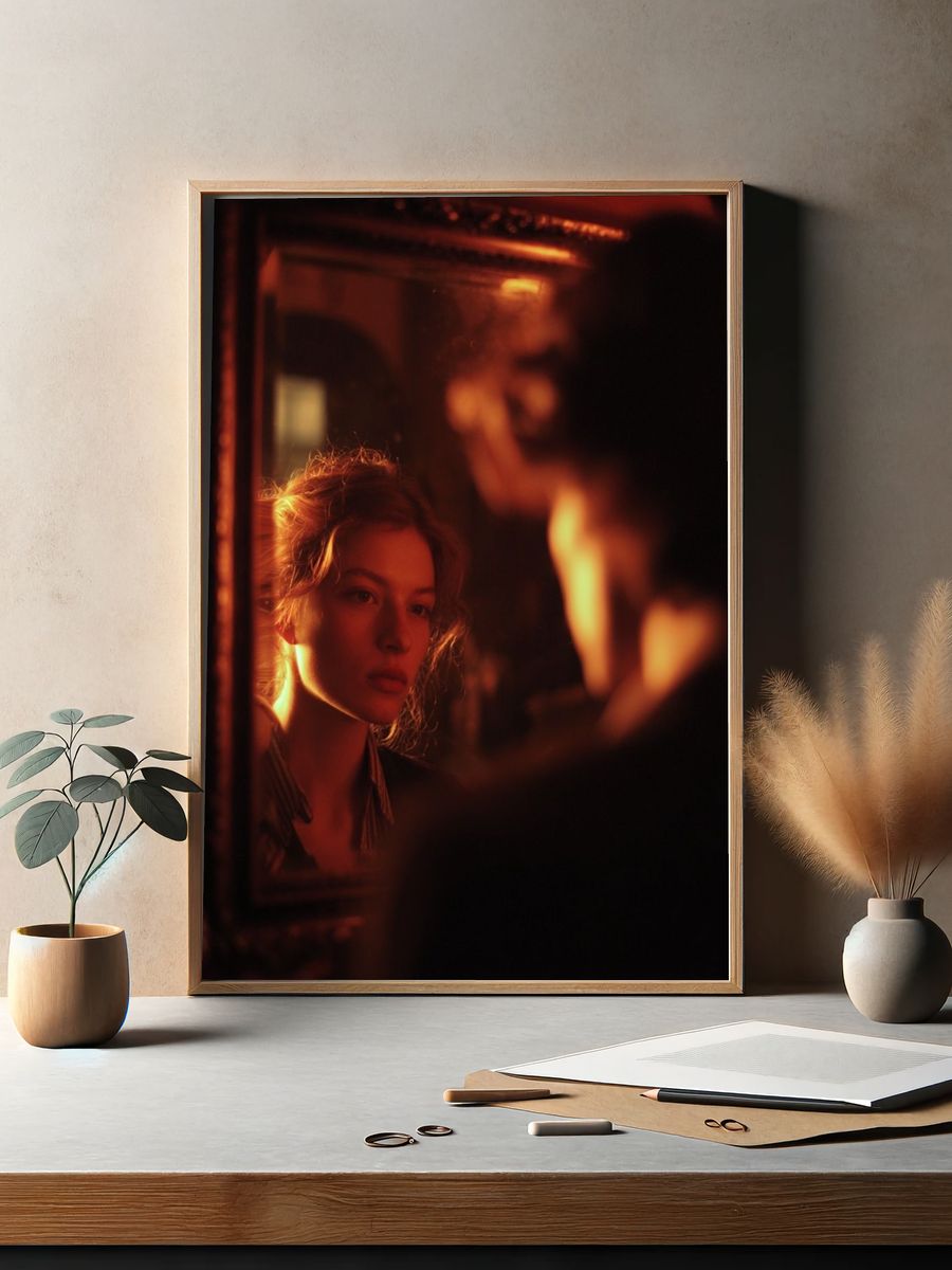 Warm Mirror Portrait Poster. — room view 2