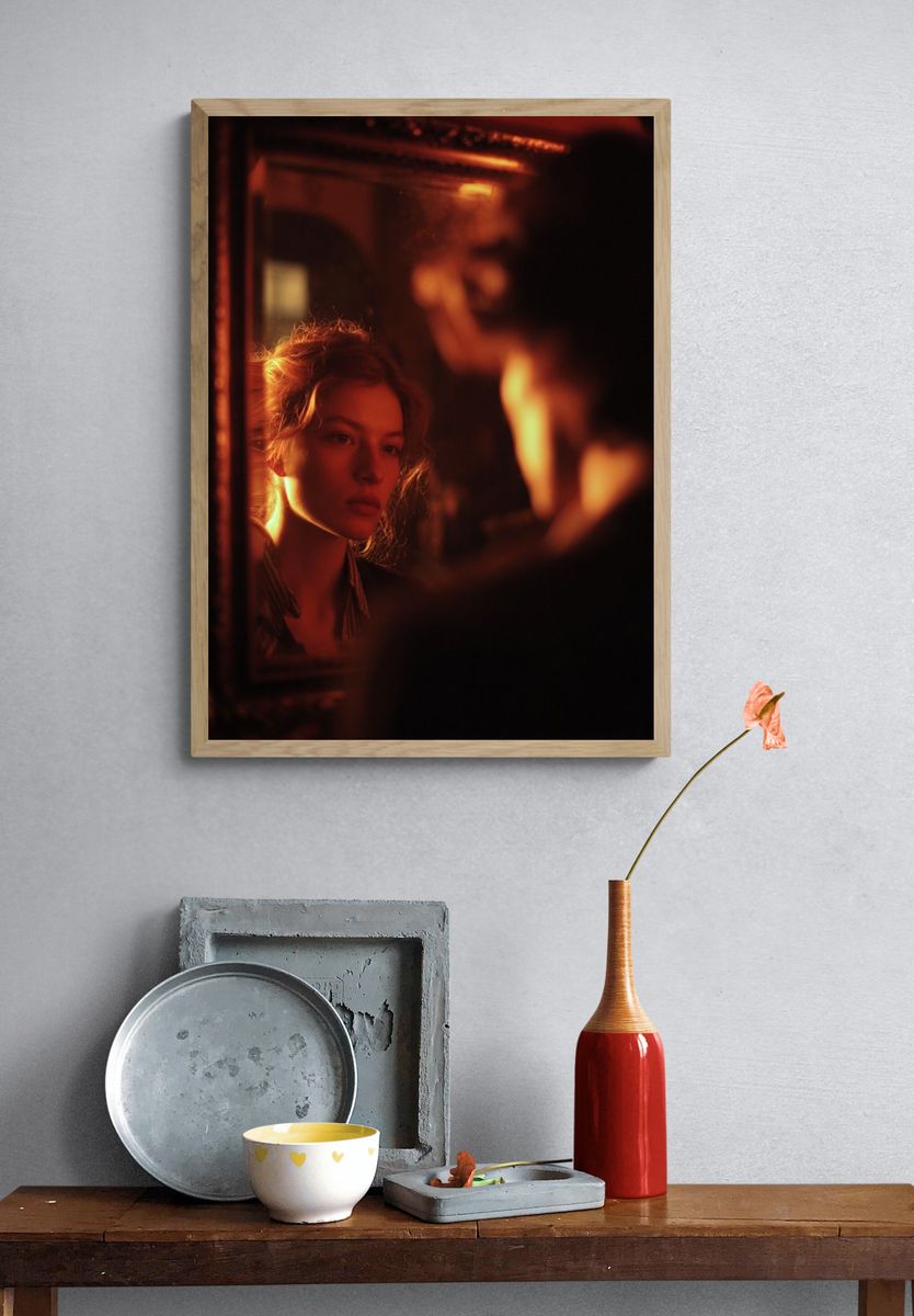 Warm Mirror Portrait Poster. — room view 3
