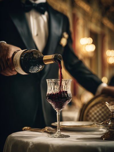 Elegant Wine Pour Photography Poster. poster print