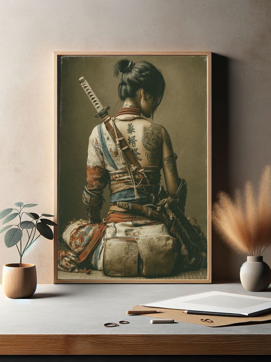 Warrior Woman — Fine Art Print. — room view 2