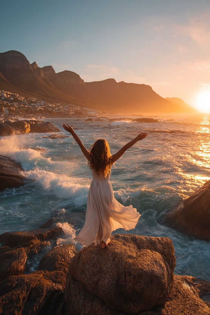 Woman at Sunset — Photography Print. poster detail