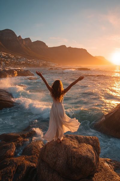 Woman at Sunset — Photography Print. poster print
