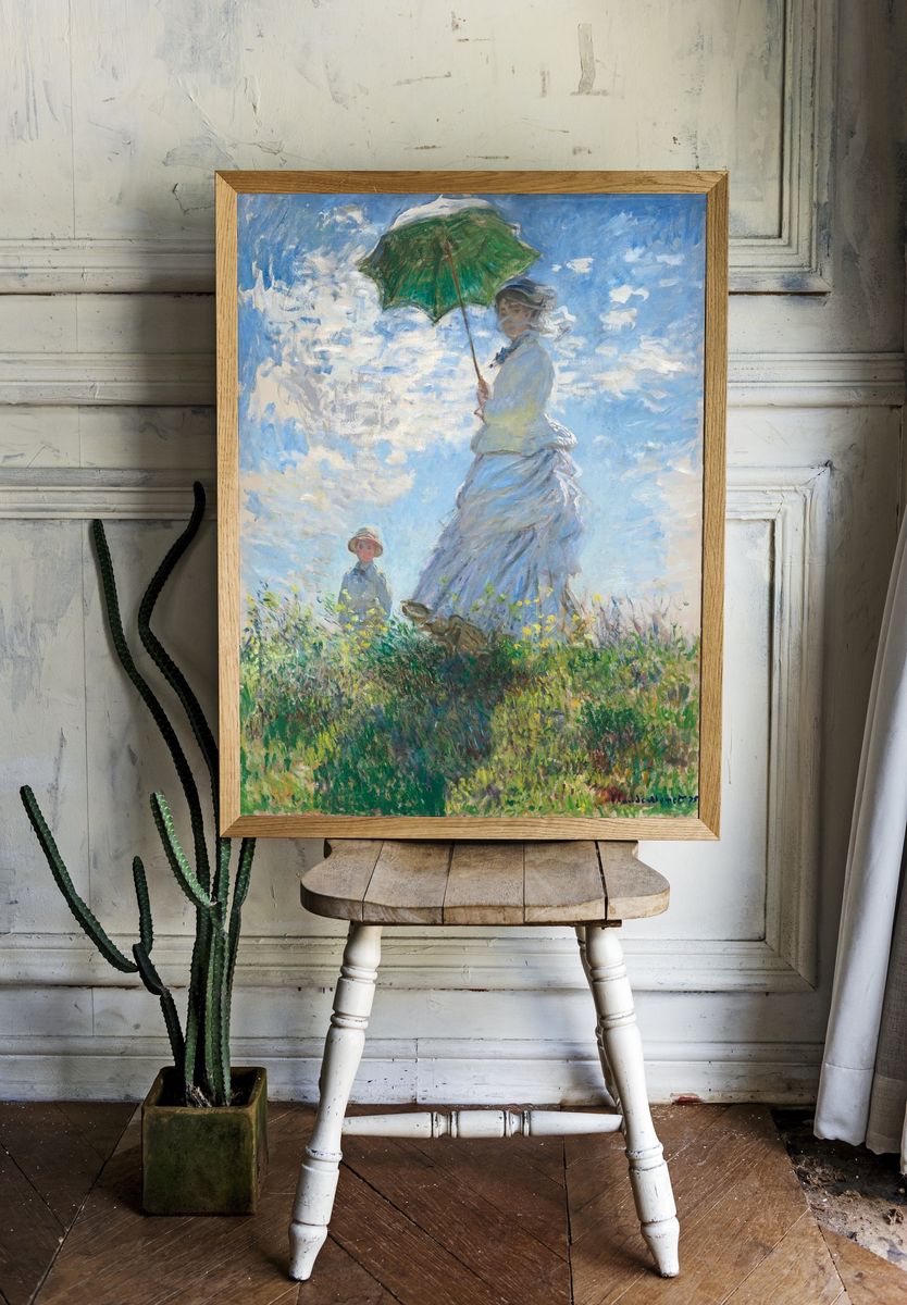 Woman with a Parasol — Impressionist Print. — room view 1