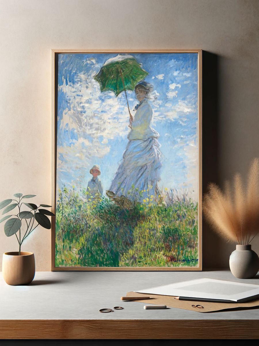 Woman with a Parasol — Impressionist Print. — room view 2