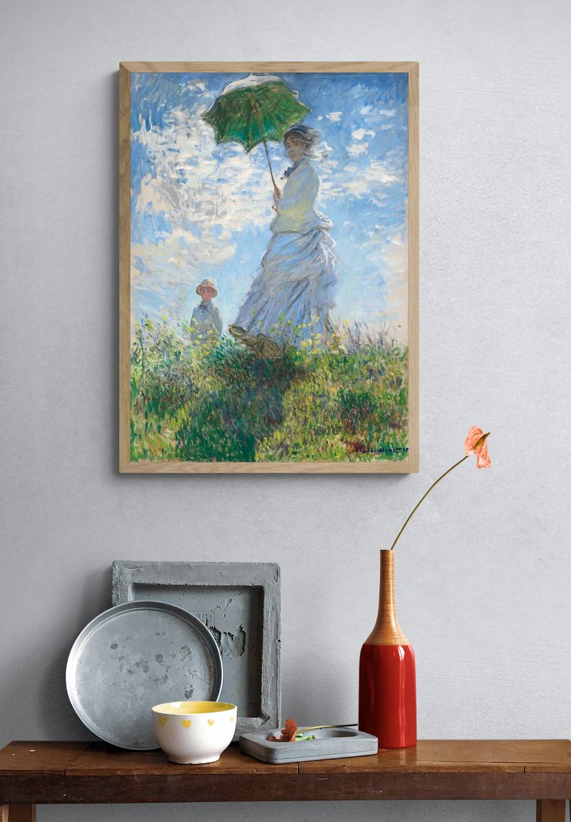 Woman with a Parasol — Impressionist Print. — room view 3