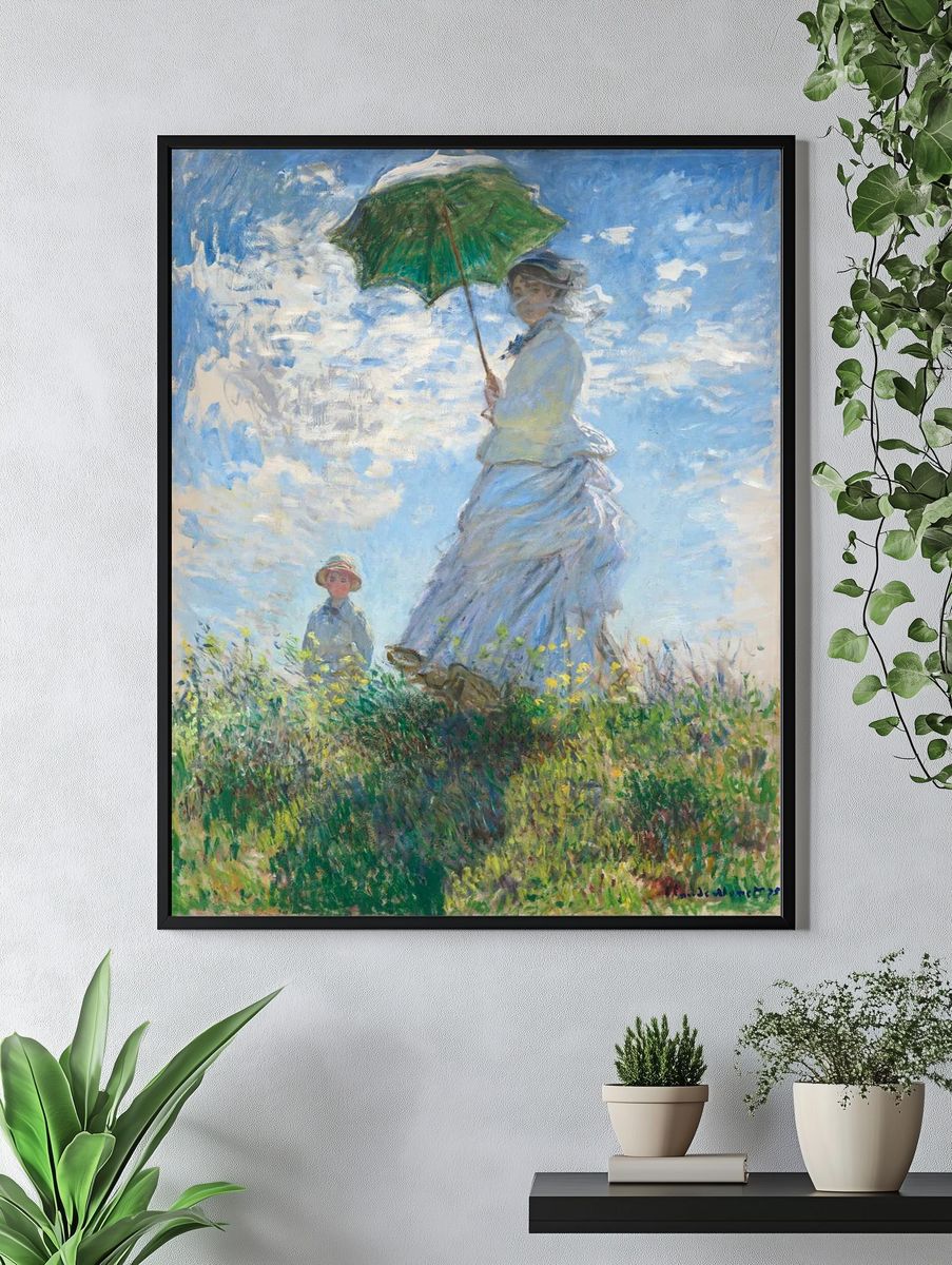 Woman with a Parasol — Impressionist Print. — room view 4