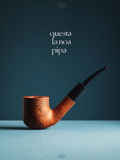 Wooden Pipe — Minimalist Print