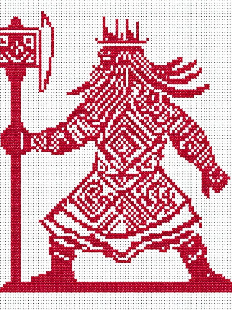 Warrior with Shield — Illustration Print. poster detail