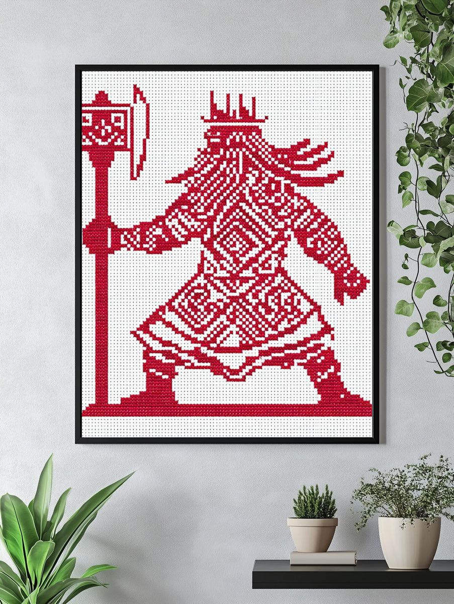 Warrior with Shield — Illustration Print. — room view 4