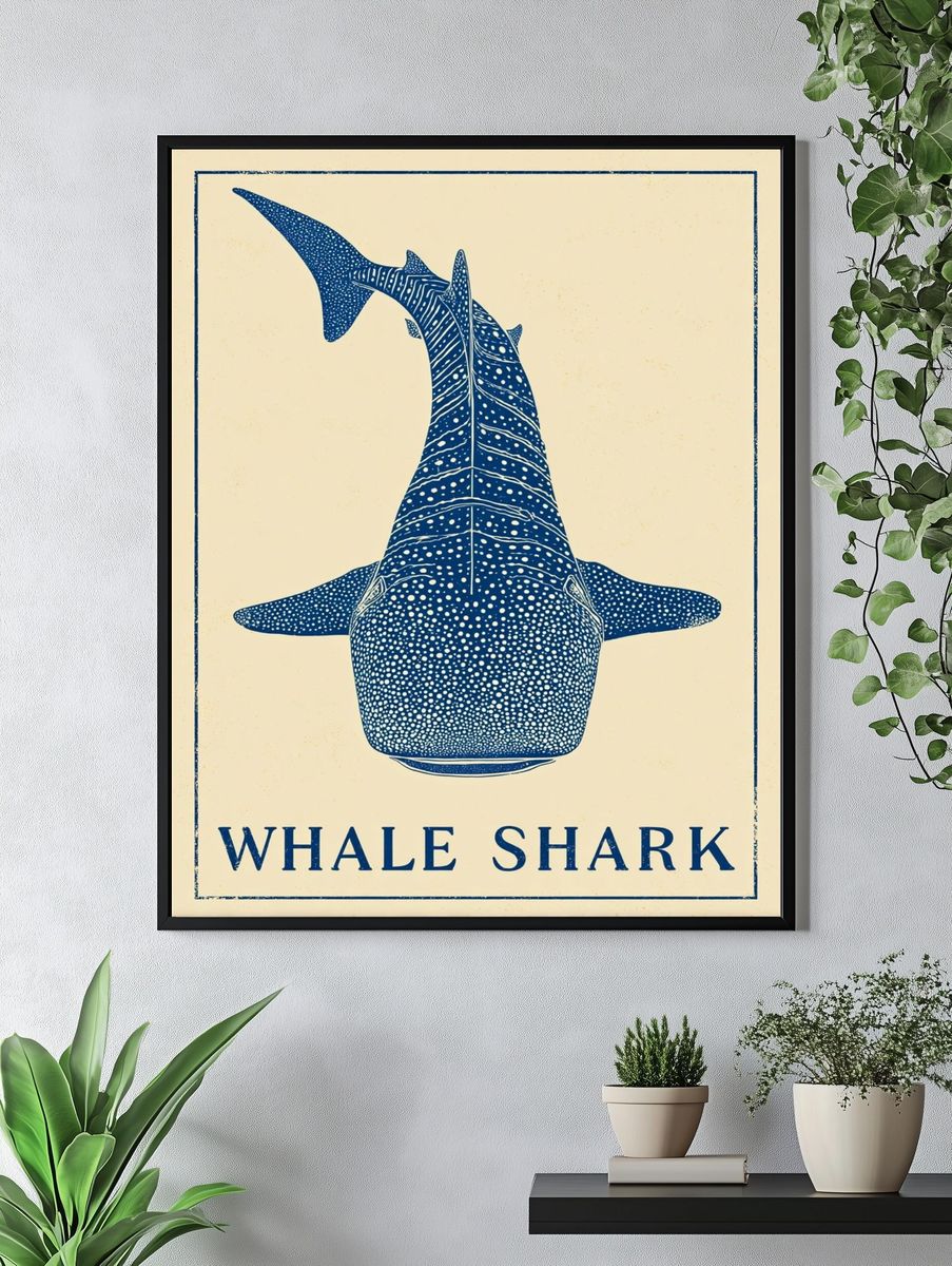 Whale Shark — Vintage Print. — room view 4