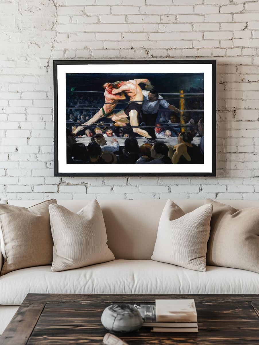 Wrestling Match — Fine Art Print. — room view 1