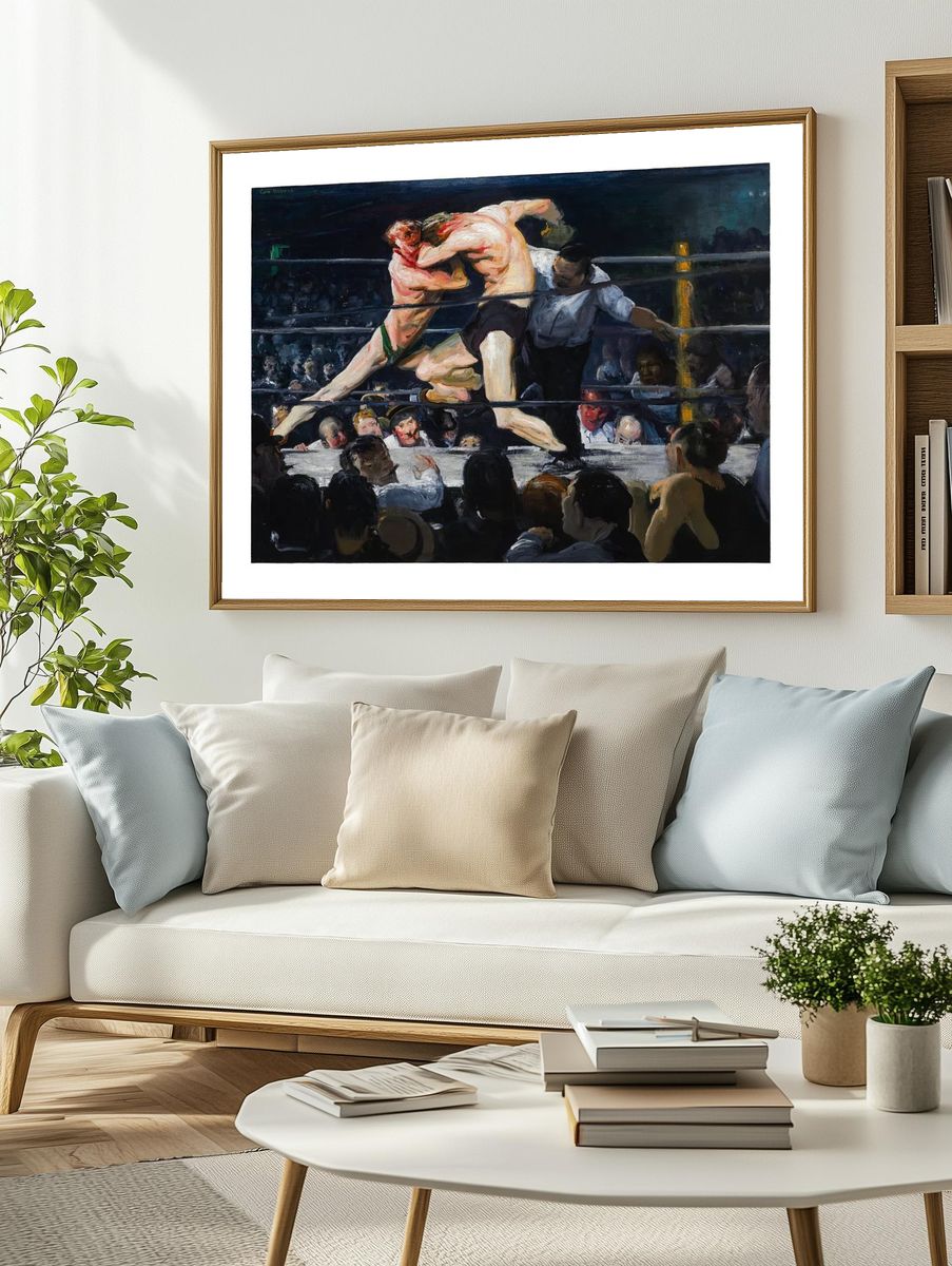 Wrestling Match — Fine Art Print. — room view 2