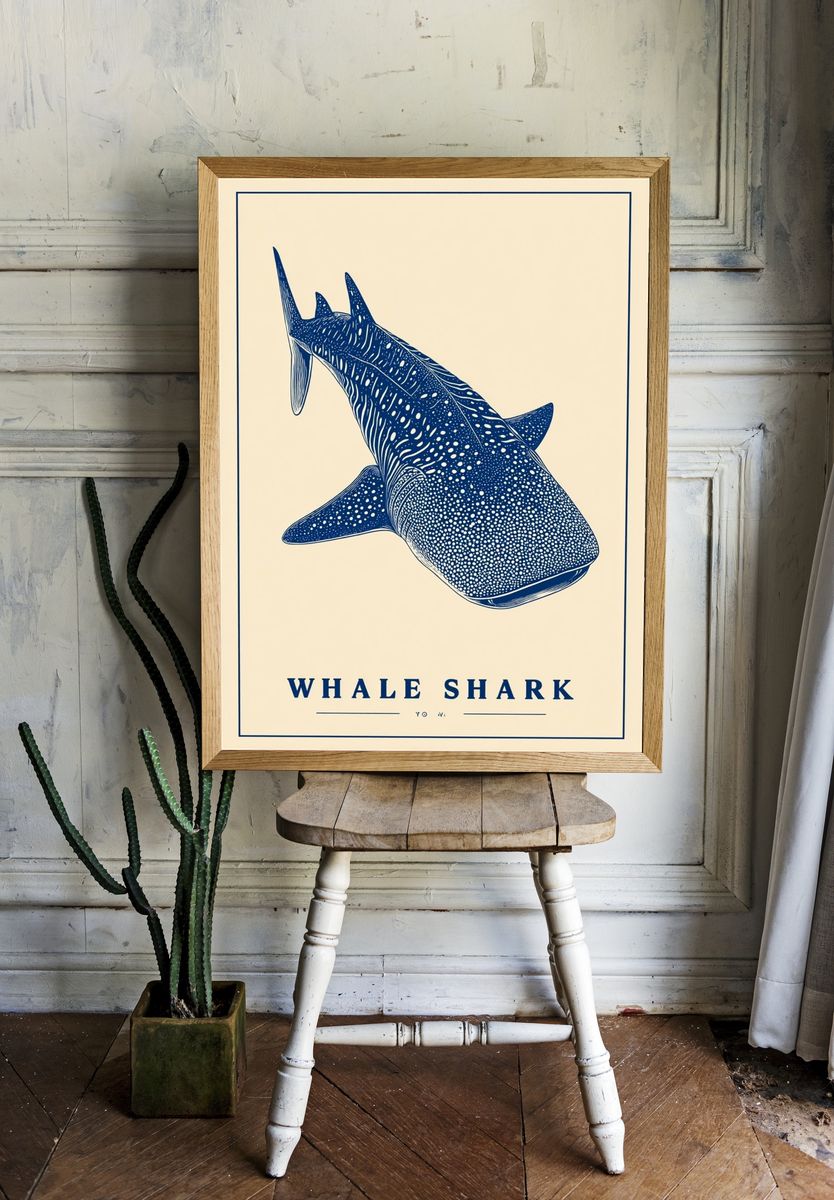 Whale Shark — Illustration Print. — room view 1