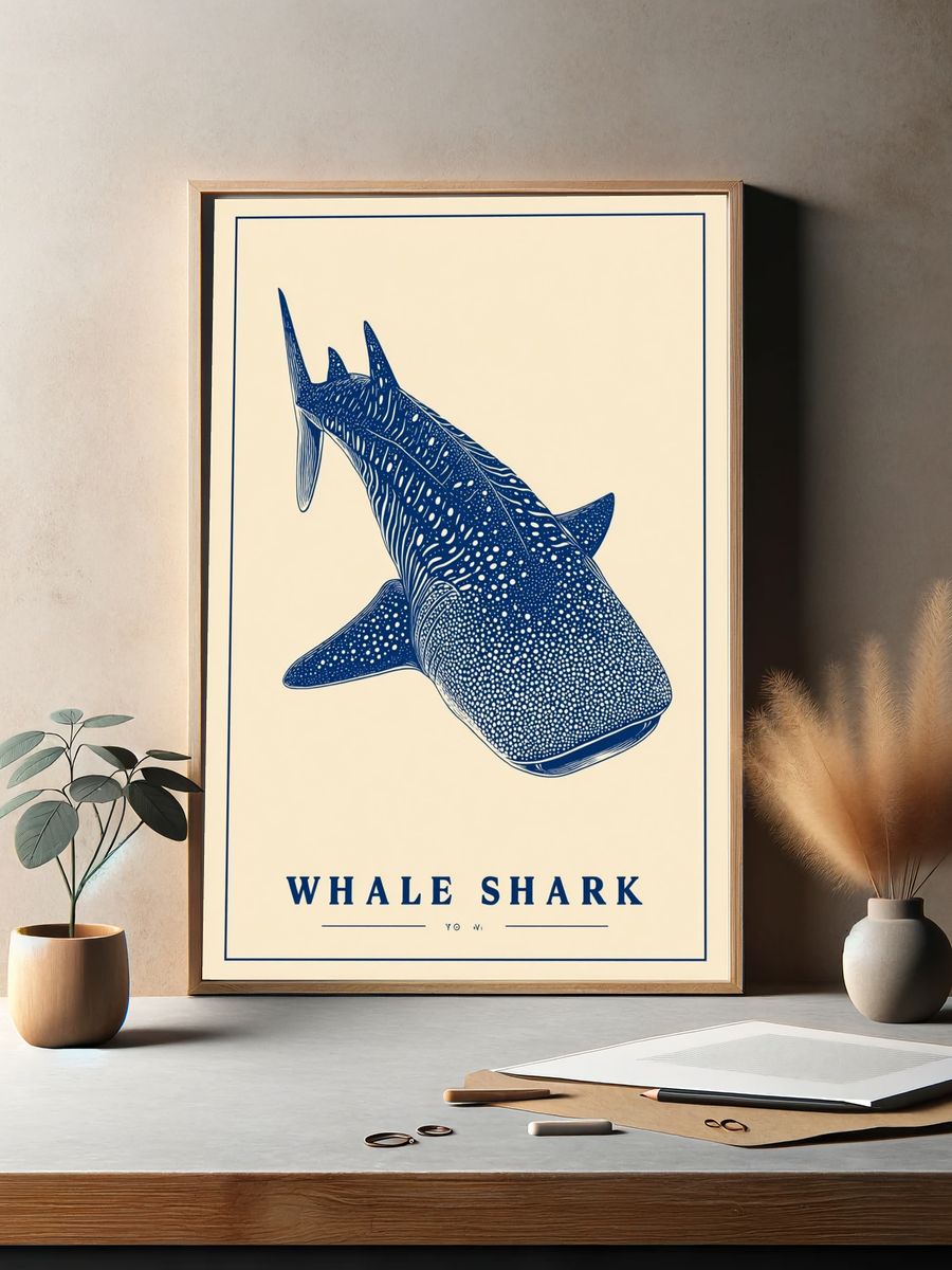Whale Shark — Illustration Print. — room view 2