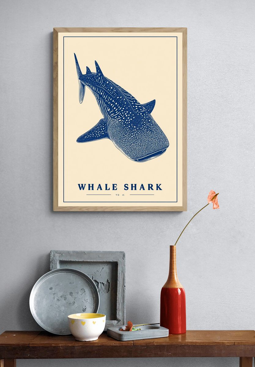 Whale Shark — Illustration Print. — room view 3