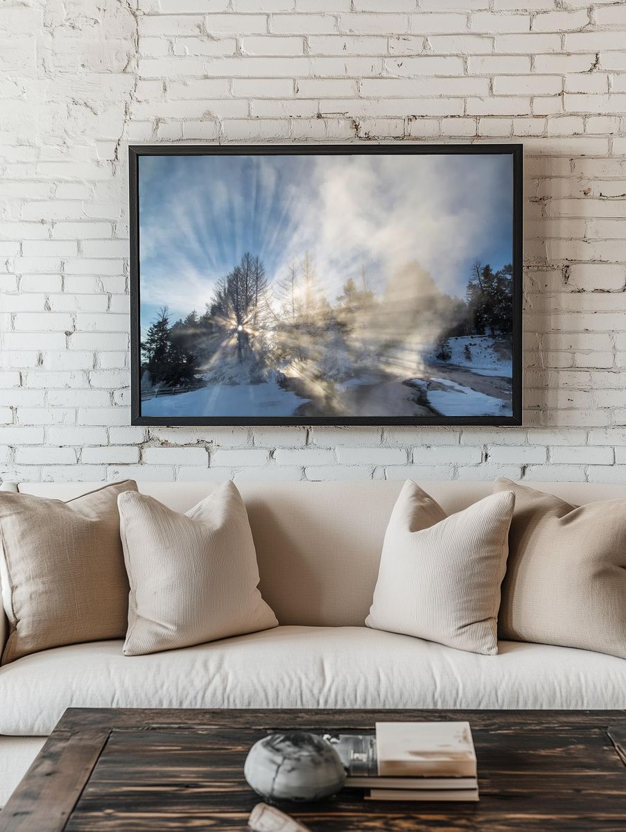Winter Sunrise — Nature Poster. — room view 1
