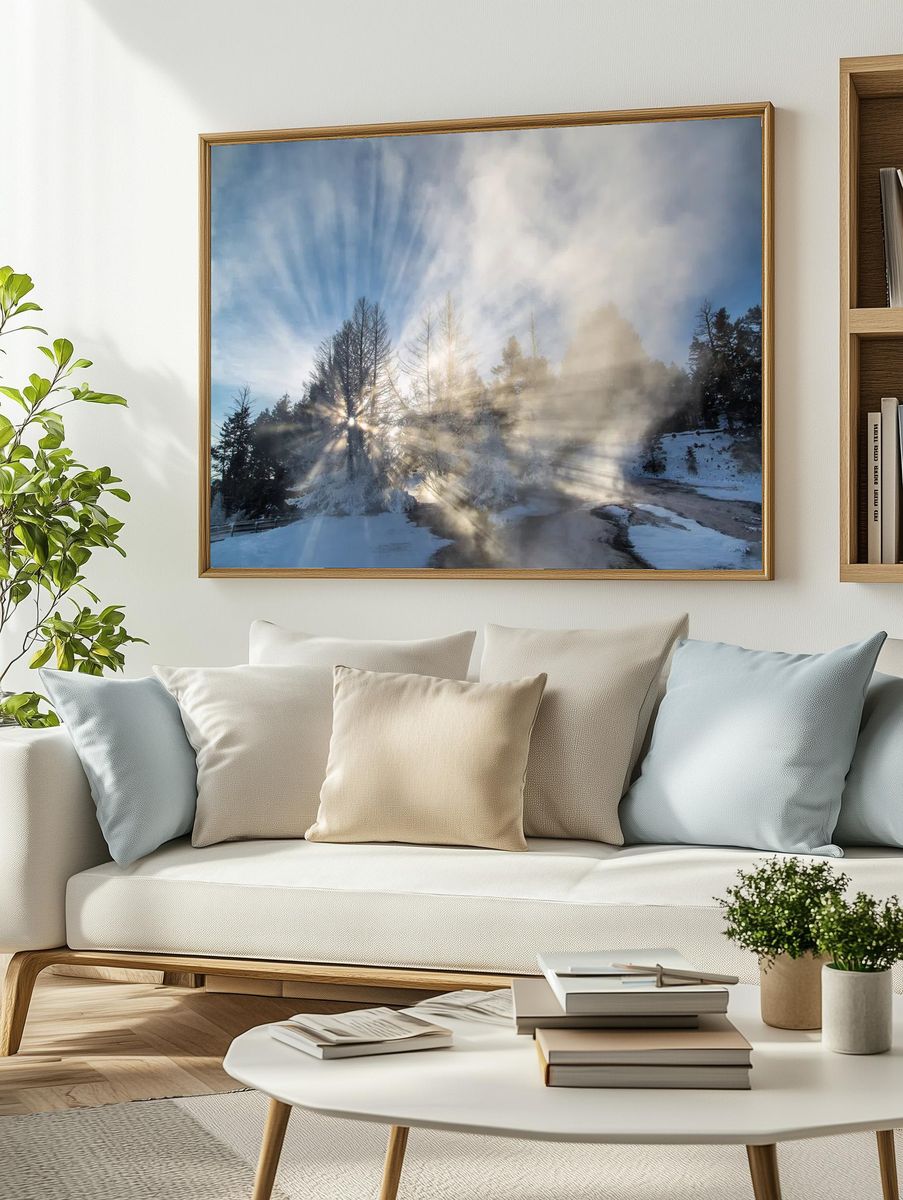 Winter Sunrise — Nature Poster. — room view 2