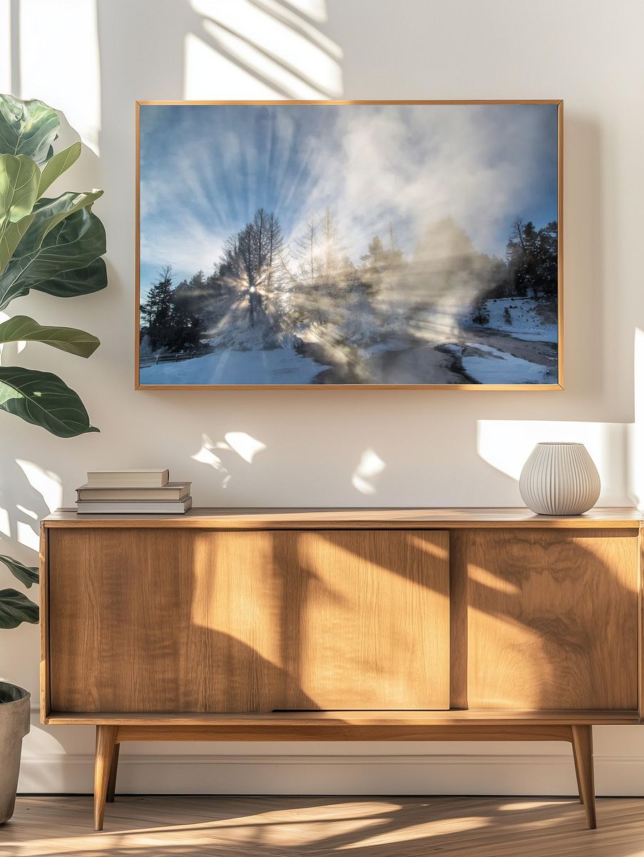 Winter Sunrise — Nature Poster. — room view 3