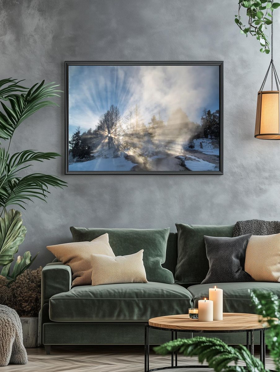 Winter Sunrise — Nature Poster. — room view 4