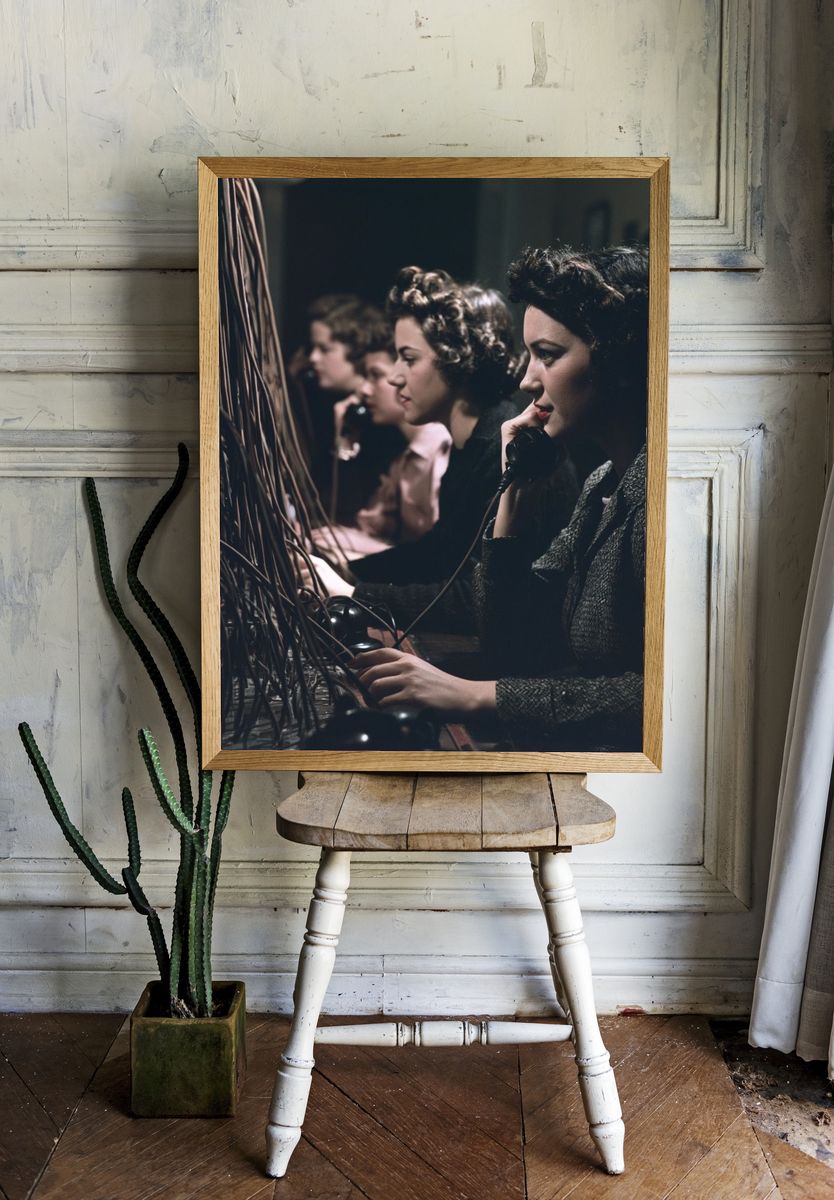 Women at Switchboard — Photography Print. room preview