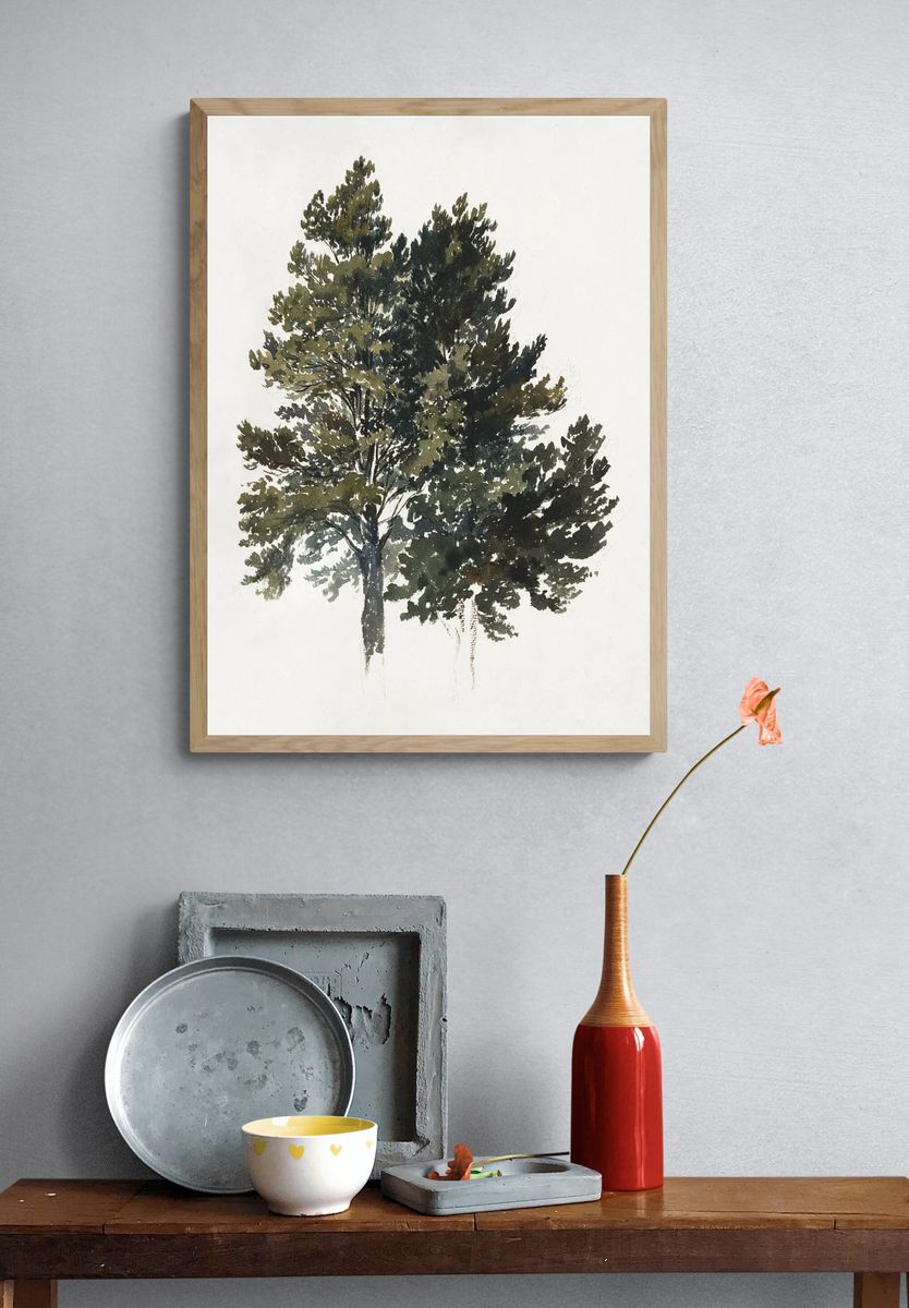 Majestic Trees — Watercolor Print. — room view 3