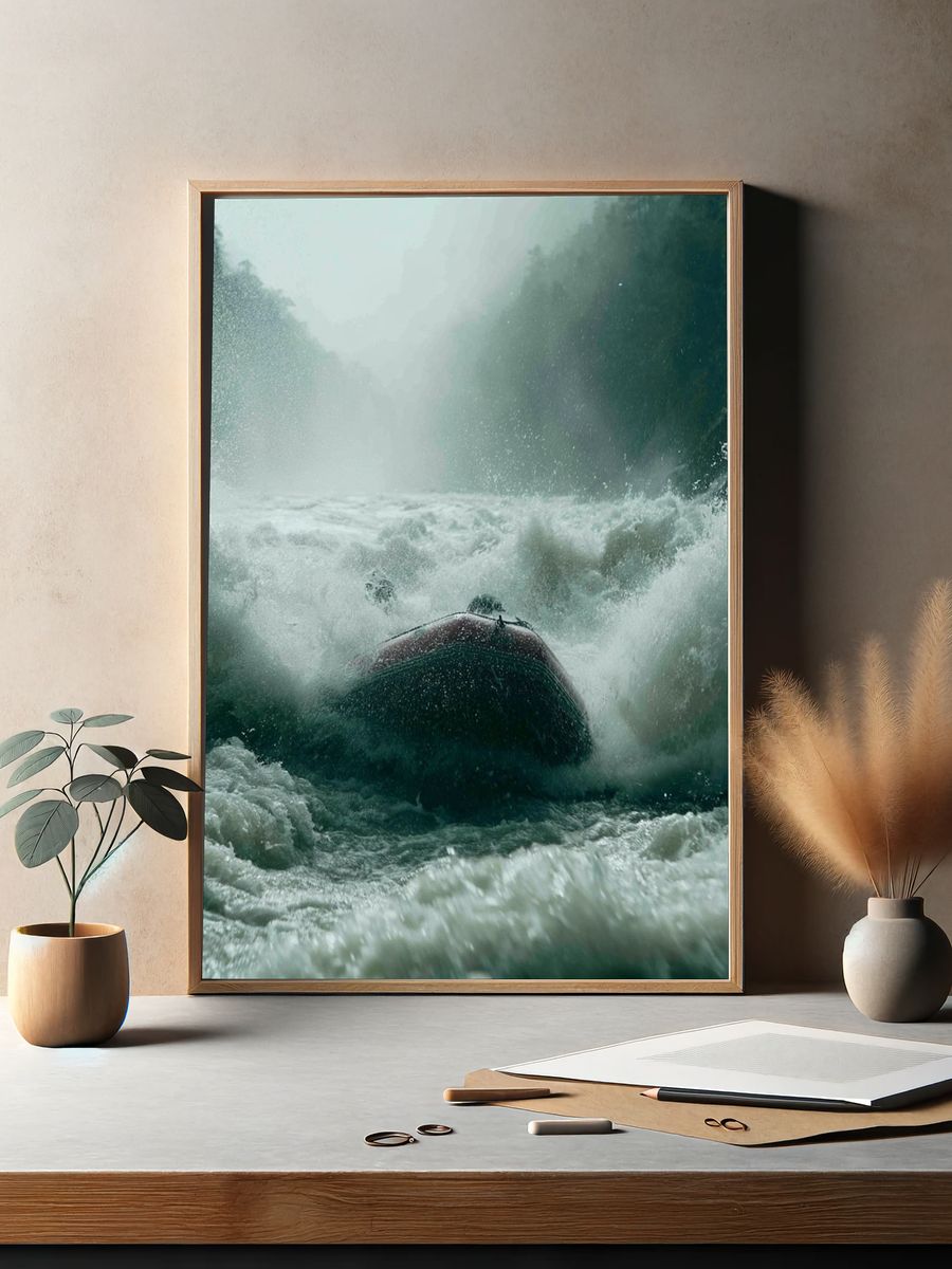 Whitewater Rafting Photography Poster. — room view 2