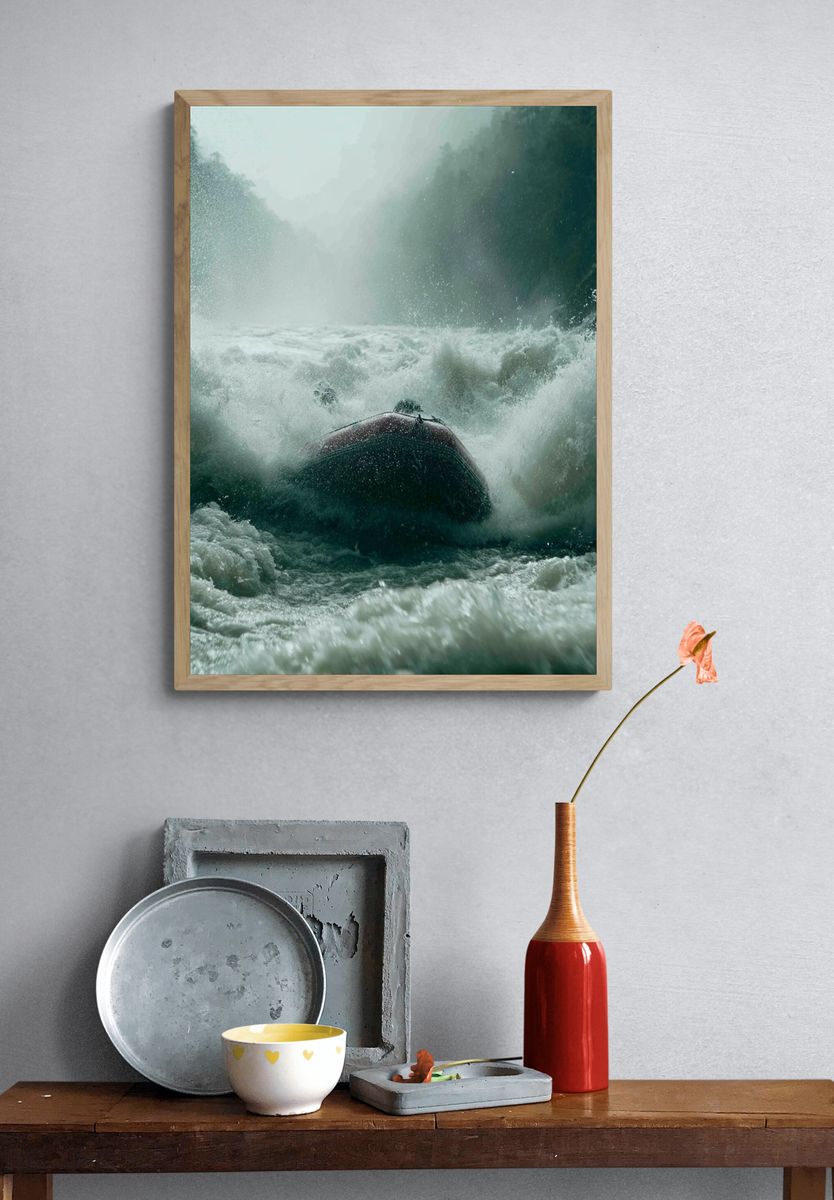 Whitewater Rafting Photography Poster. — room view 3