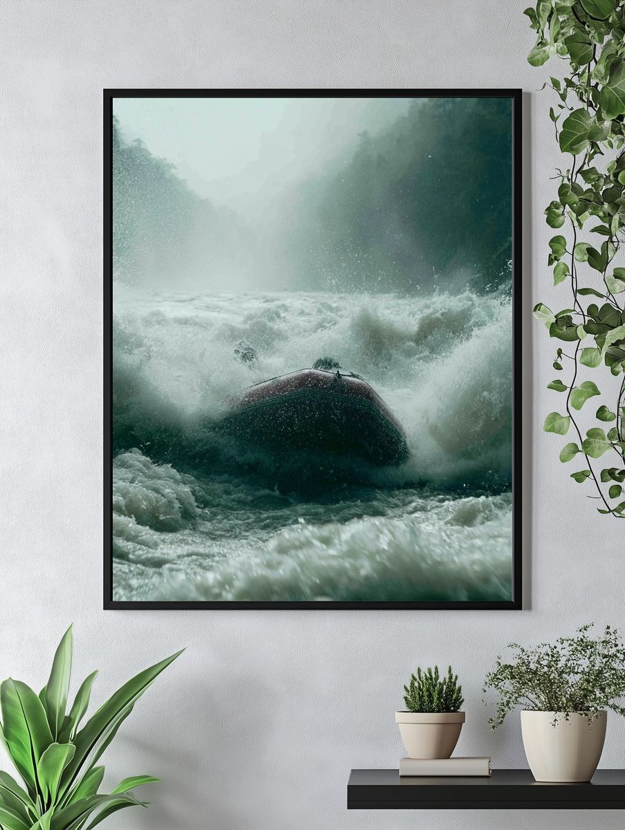 Whitewater Rafting Photography Poster. — room view 4
