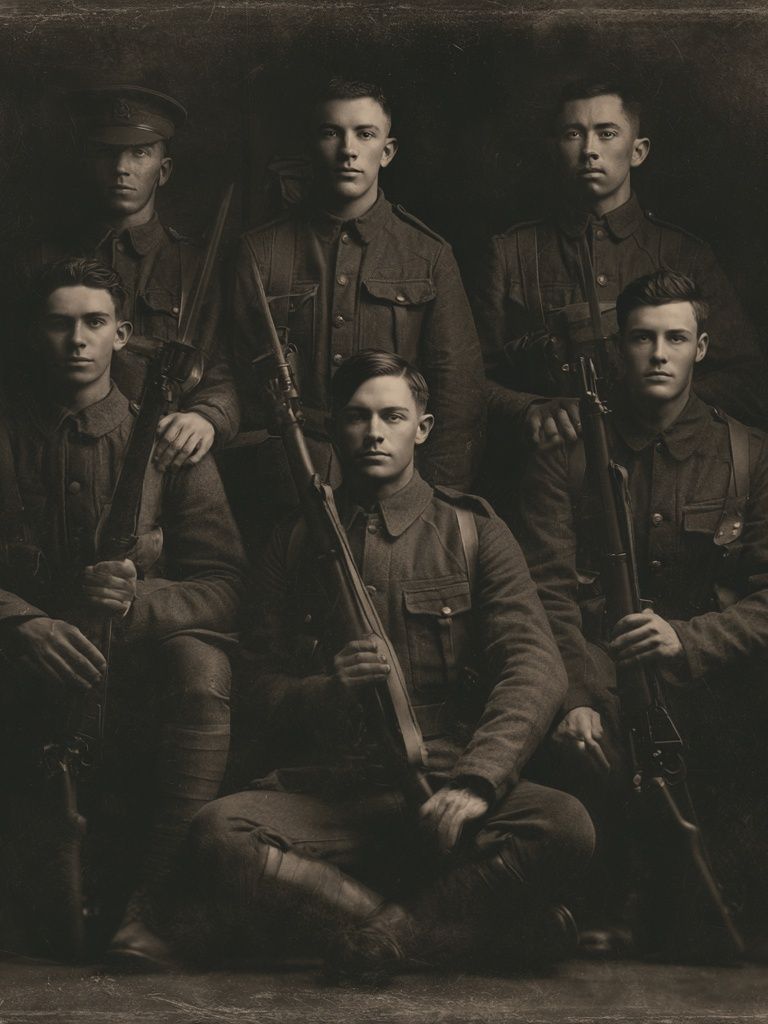 WWI Soldiers Portrait Print. poster detail