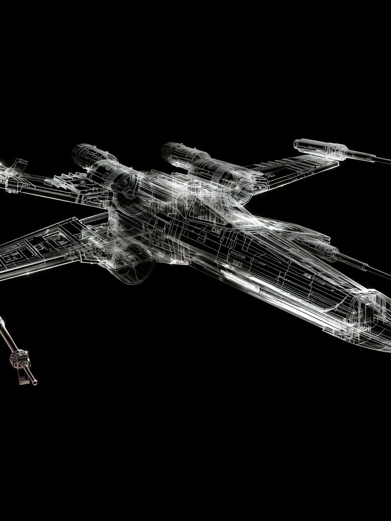 X-Wing Starfighter Blueprint Print. poster detail