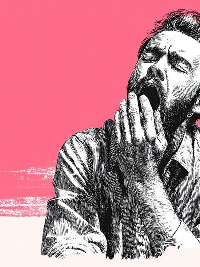 Yawning Man — Illustration Print. poster print