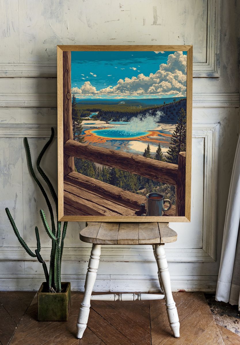 Yellowstone National Park — Vintage Print room preview