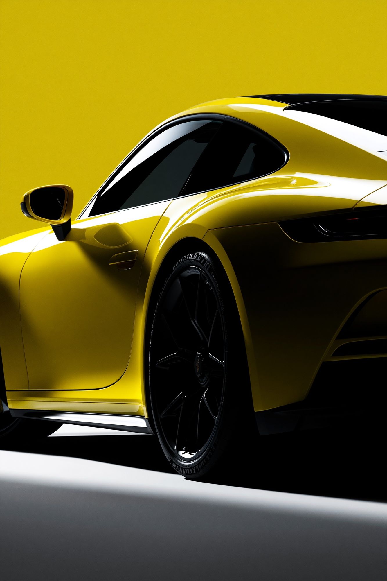 Yellow Sports Car Photography Poster. poster — photography art