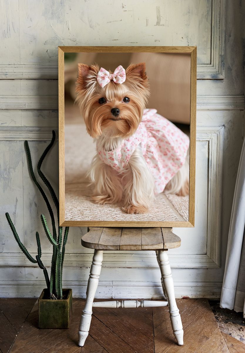 Yorkshire Terrier Portrait Poster. room preview