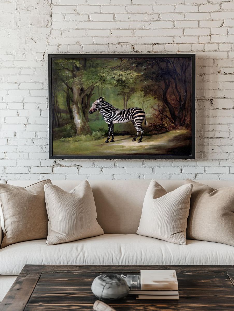 Zebra (1763) painting high resolution. — room view 1