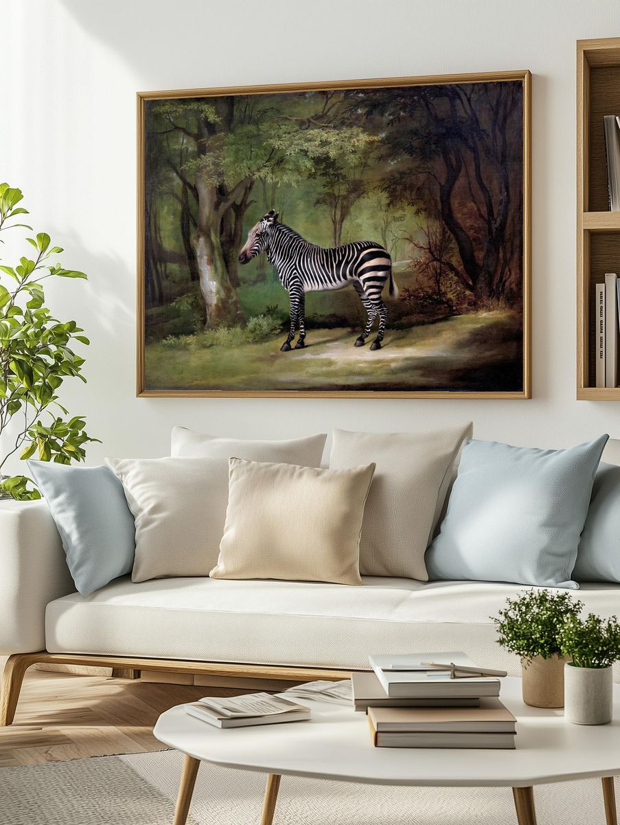 Zebra (1763) painting high resolution. — room view 2
