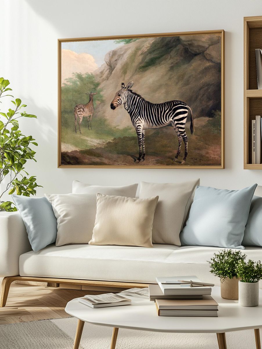 Zebra (1803) painting high resolution. — room view 2