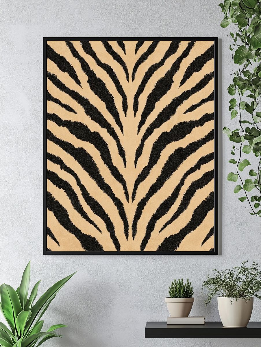 Zebra Stripes Abstract Print. — room view 4