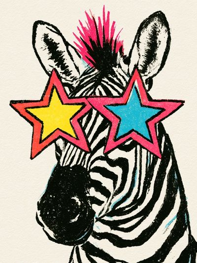 Zebra Pop Art Poster.