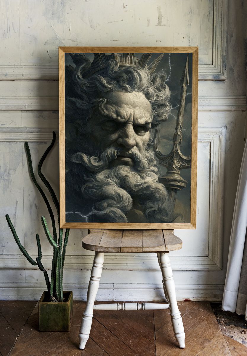 Zeus — Fine Art Print. — room view 1