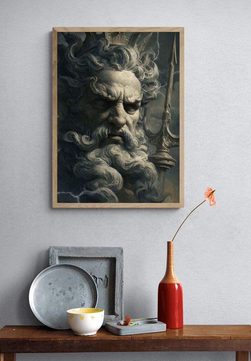 Zeus — Fine Art Print. — room view 3