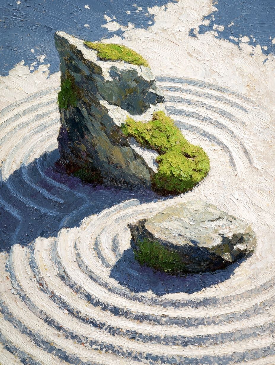 Zen Garden Stones — Fine Art Print. poster detail
