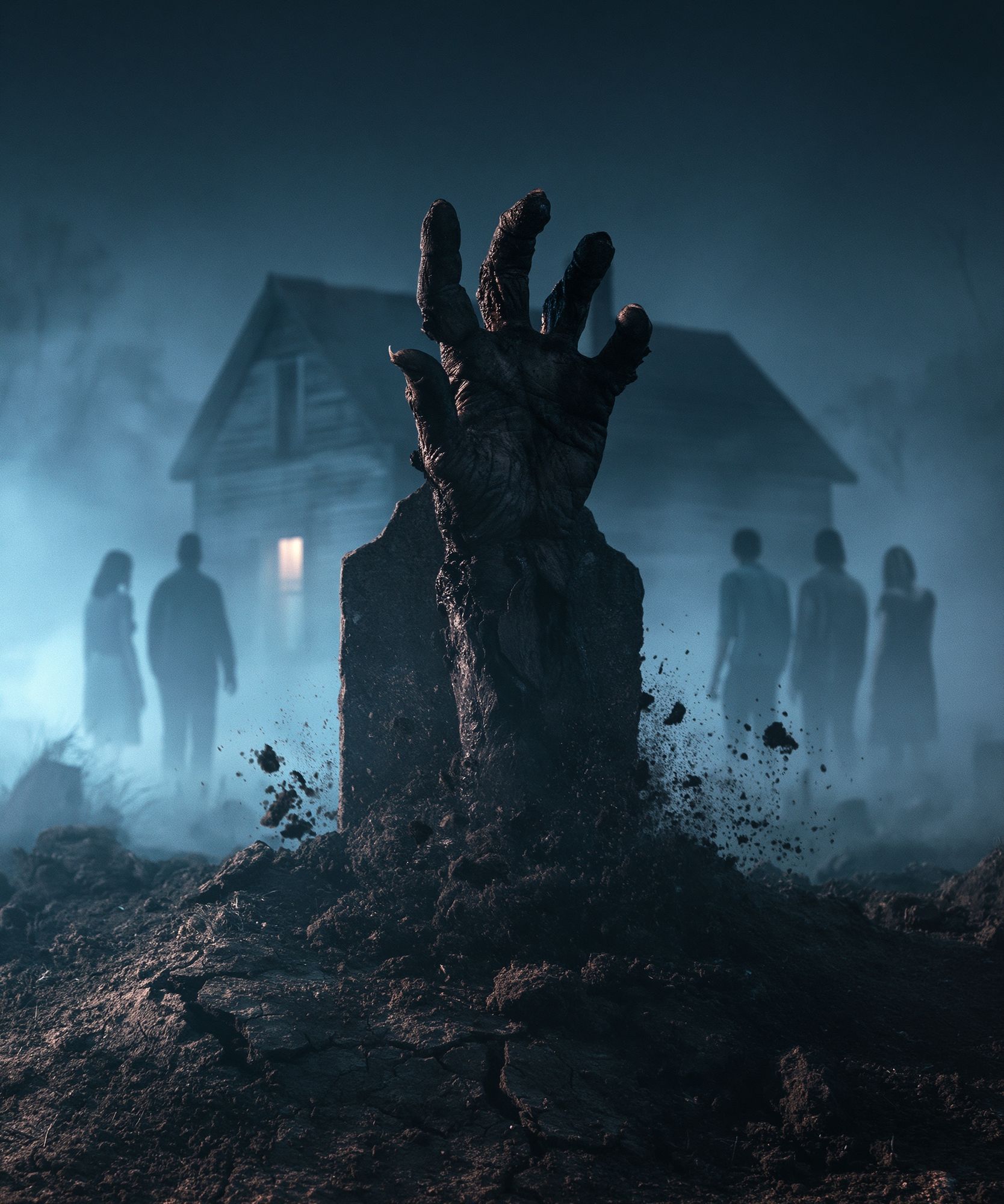 Zombie Hand Graveyard Horror Poster. poster detail